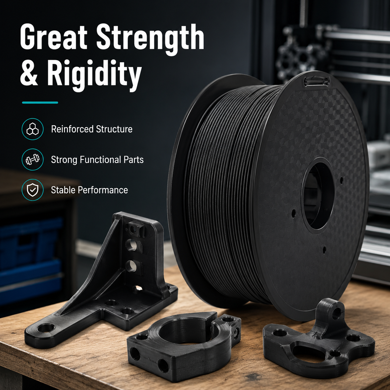 PETG-GF Glass Fiber Reinforced Filament 1.75mm 1kg