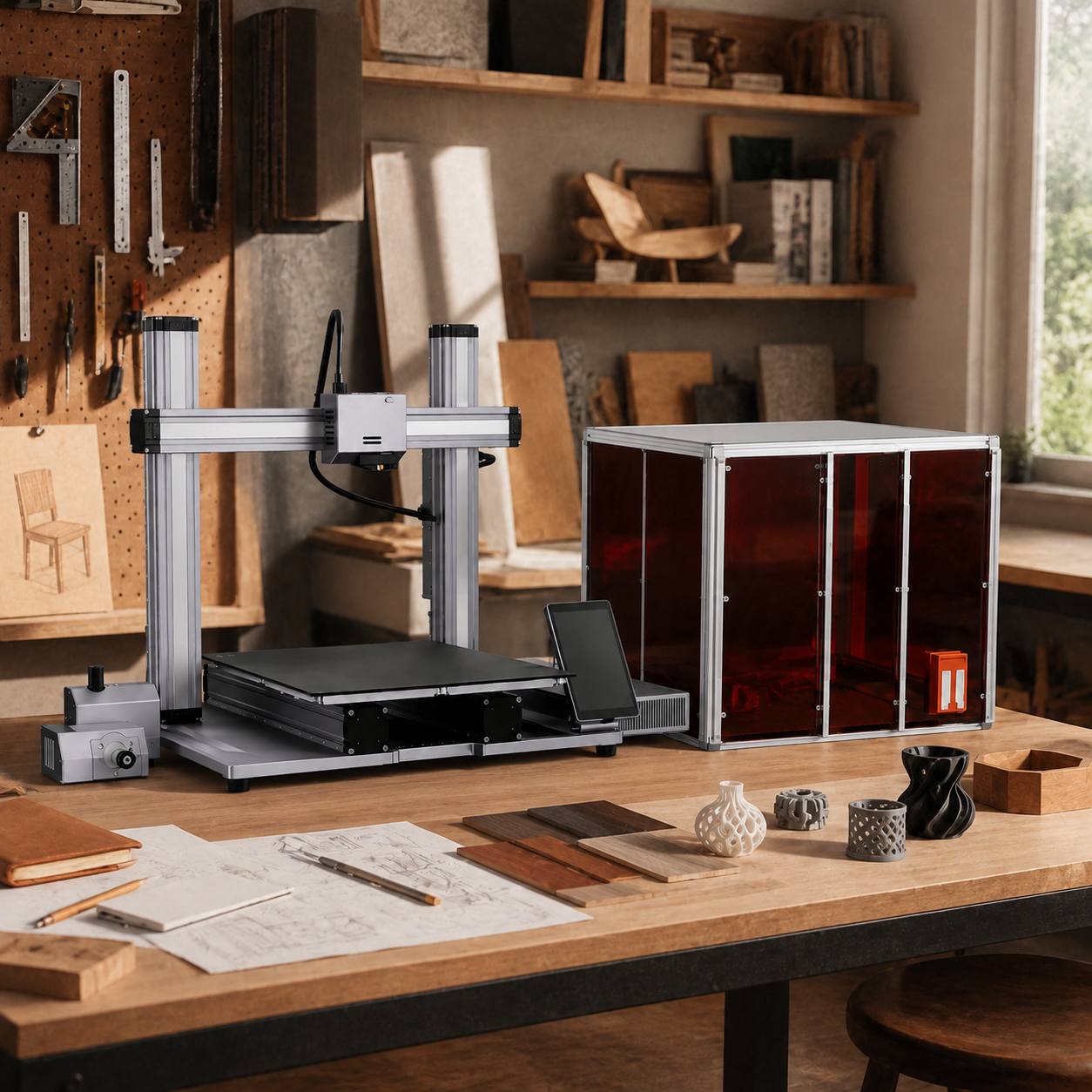 Snapmaker 2.0 A350T Quick Swap 3-in-1 Modular 3D Printer, Laser Engraver & CNC Carver