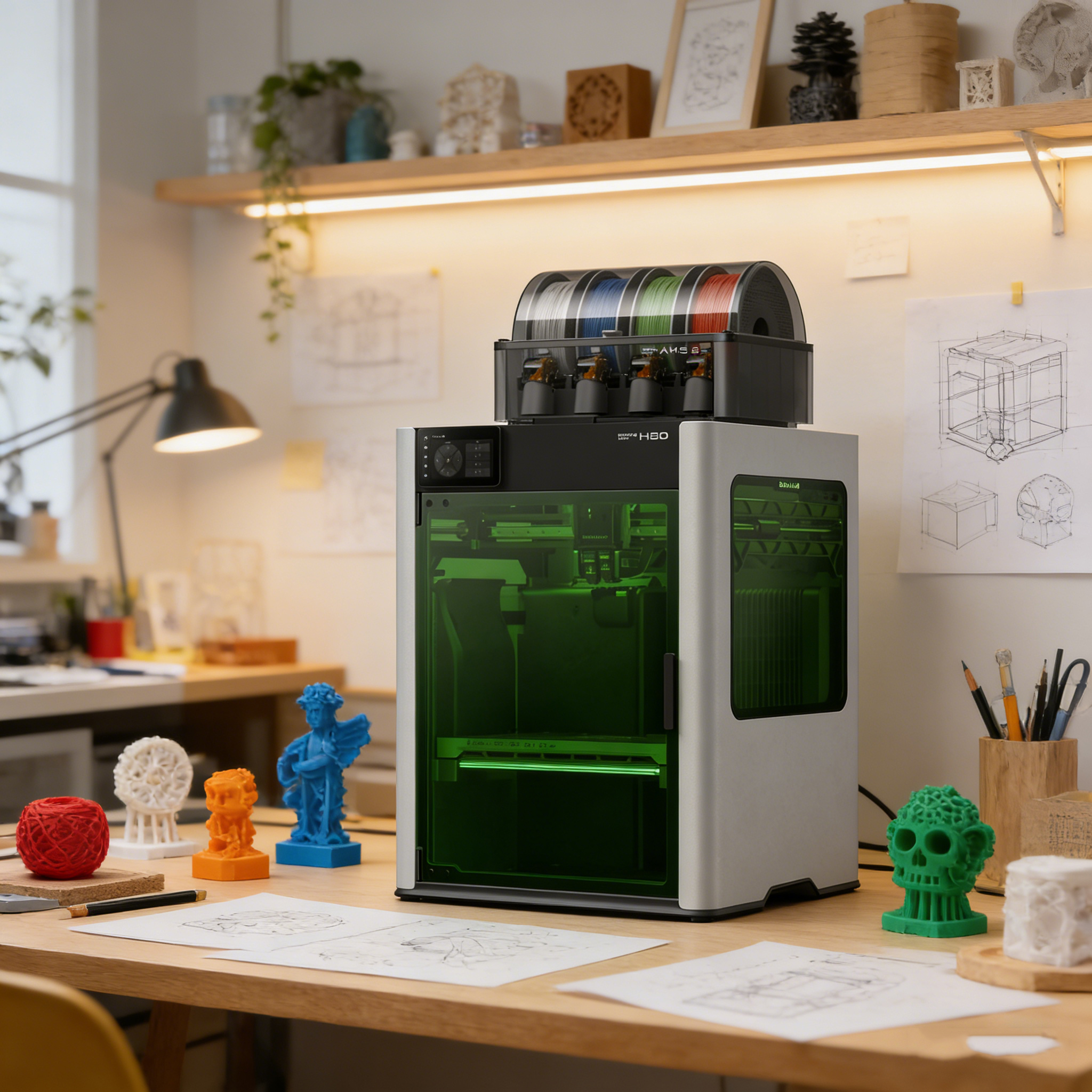 Bambu Lab H2D Combo High-Speed Dual-Nozzle Multi-Material 3D Printer with AMS 2 Pro