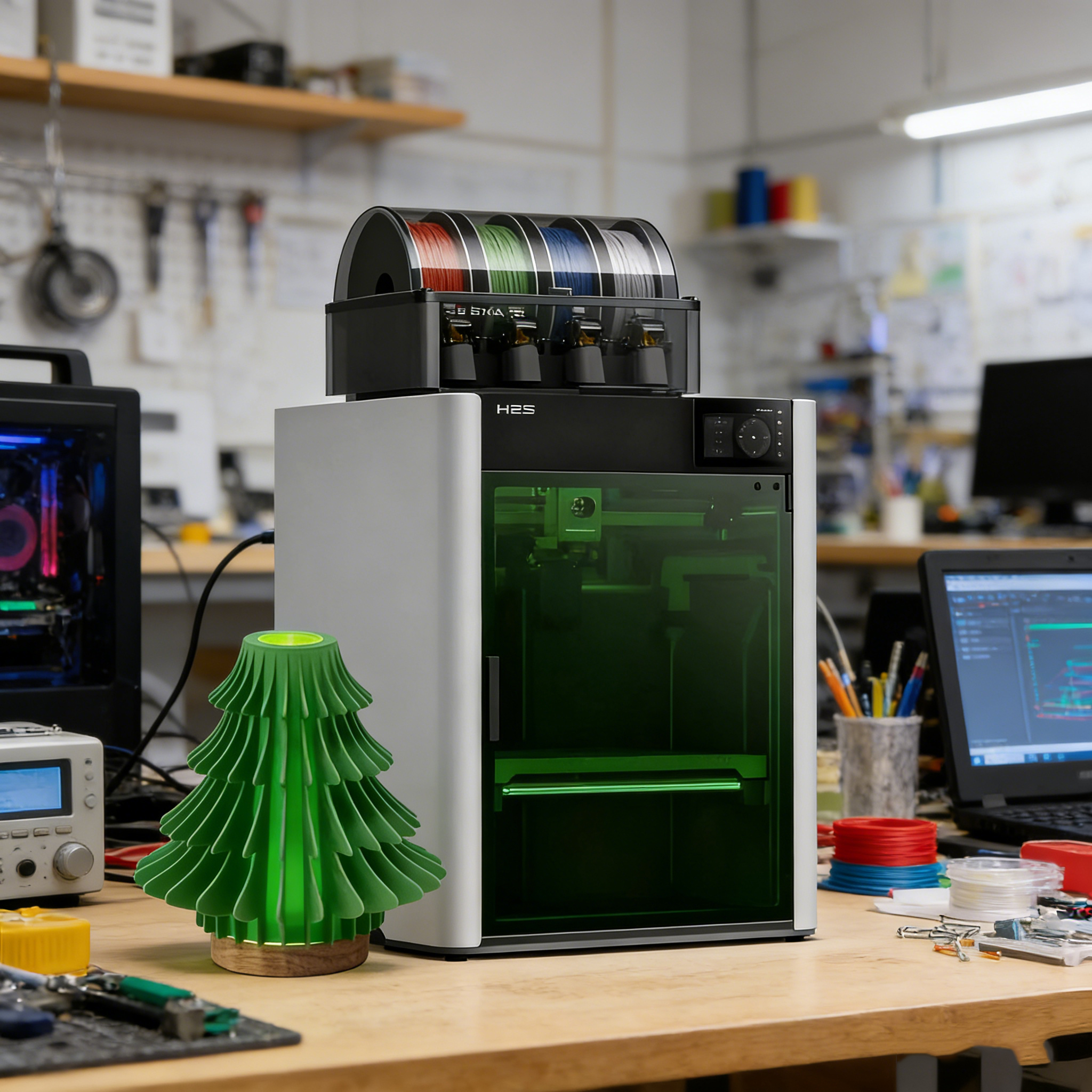 Bambu Lab H2S Laser Full Combo High-Speed Large-Format Multifunction 3D Printer with AMS 2 Pro