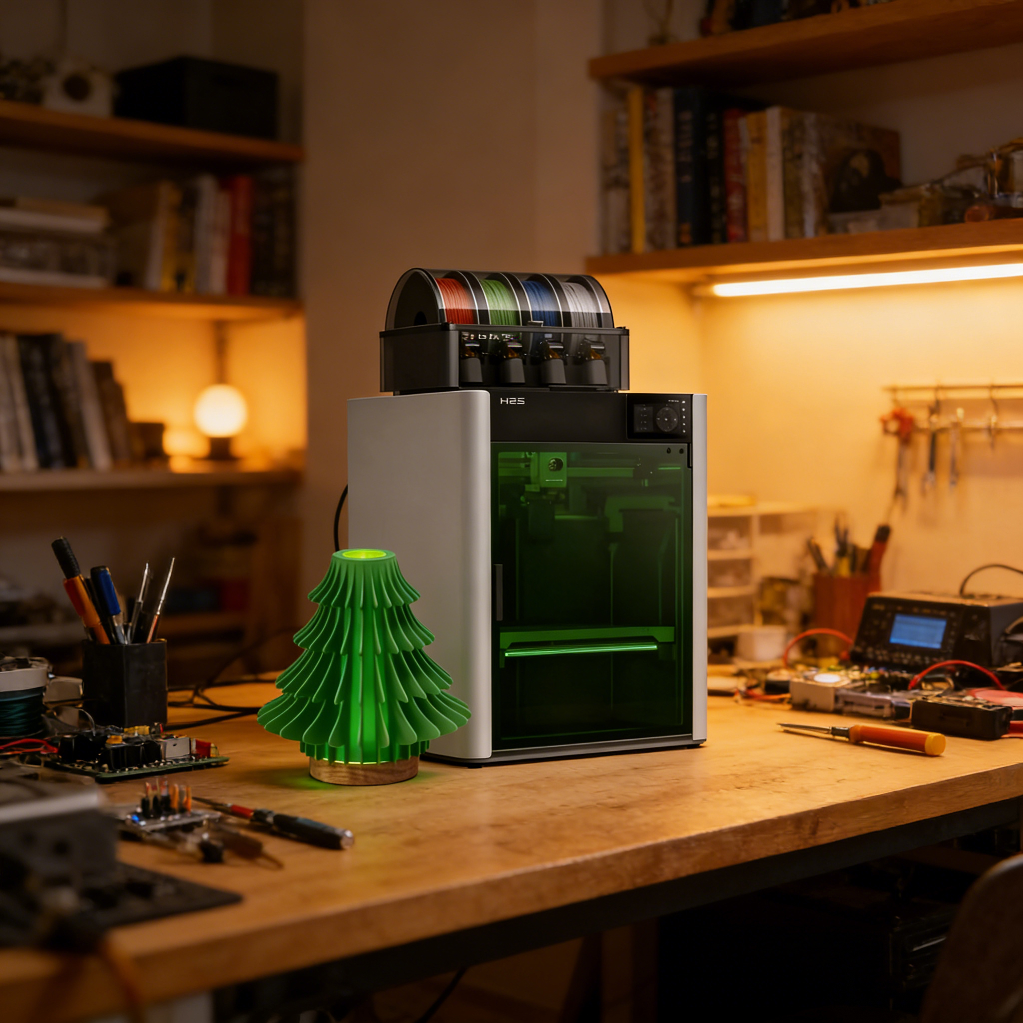 Bambu Lab H2S Laser Full Combo High-Speed Large-Format Multifunction 3D Printer with AMS 2 Pro