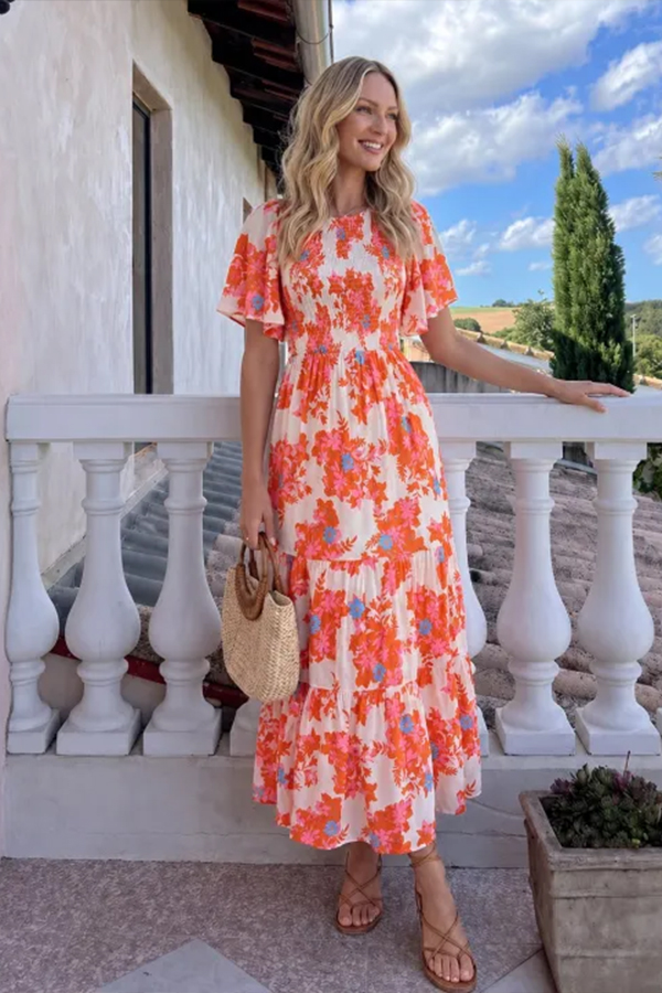 Women’s Floral Smocked Maxi Dress
