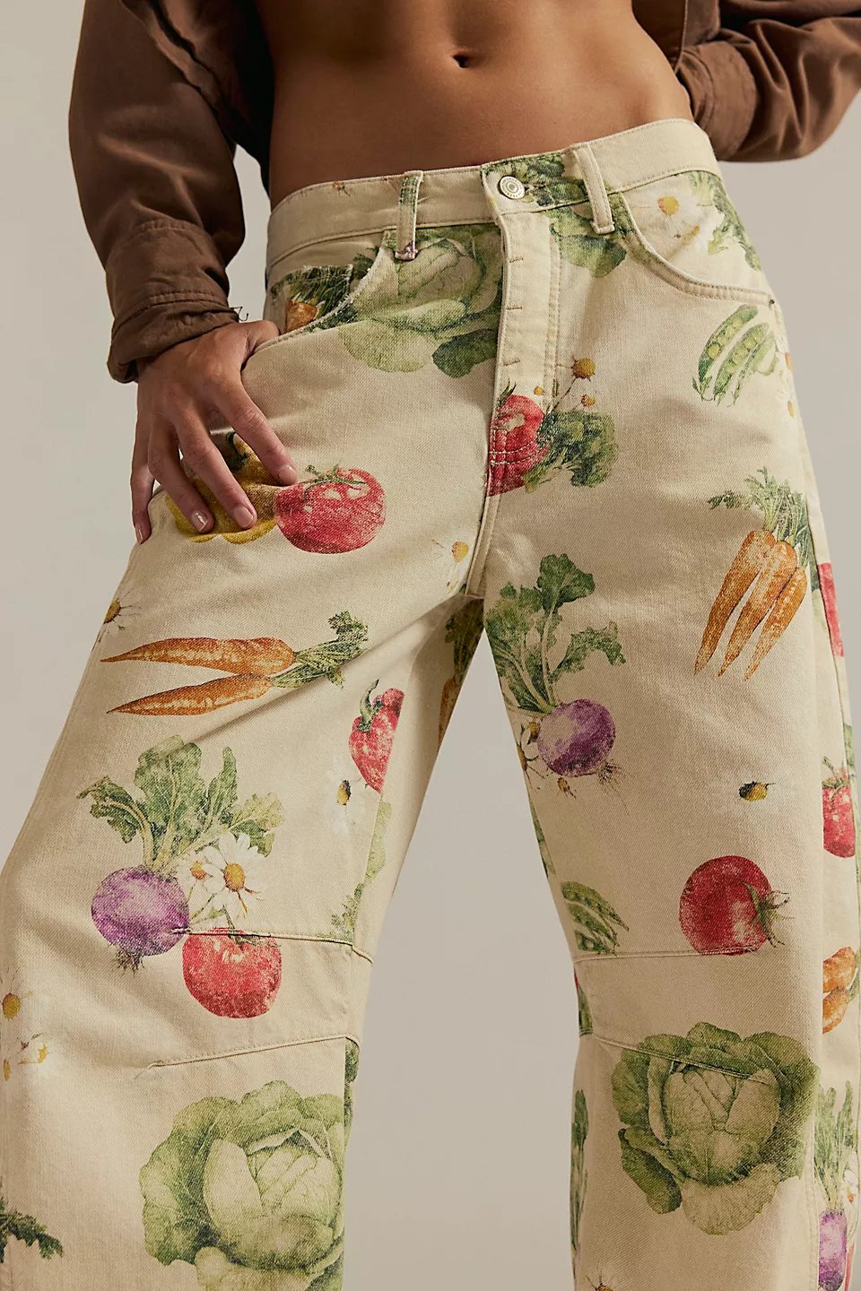Versatile Western Cowboy Wide-Leg Jeans: Casual Loose-Fitting Jeans