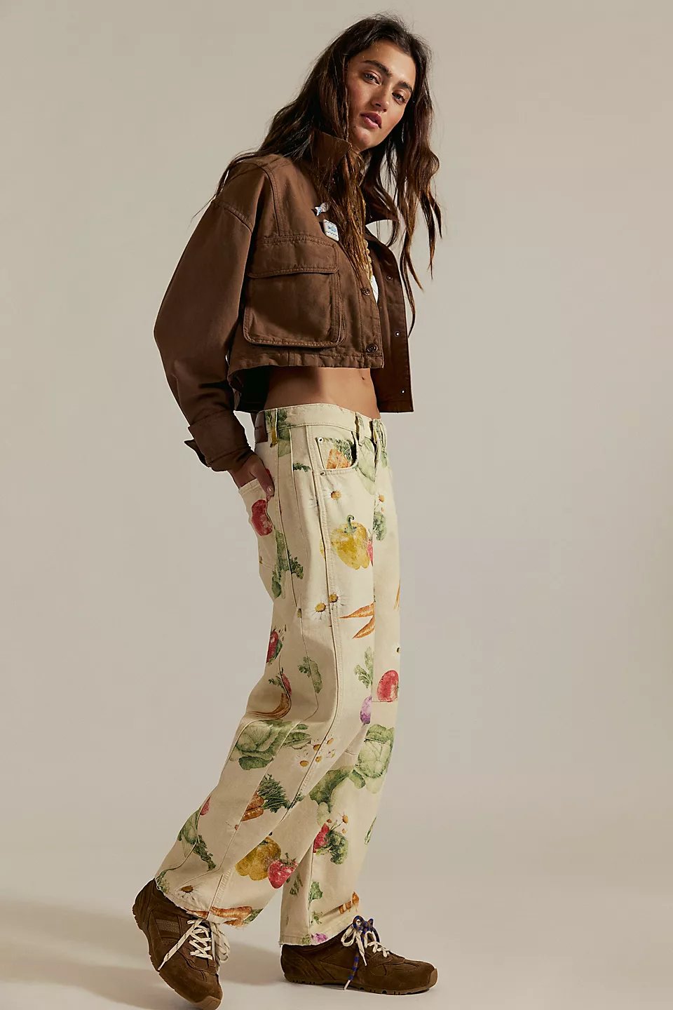 Versatile Western Cowboy Wide-Leg Jeans: Casual Loose-Fitting Jeans