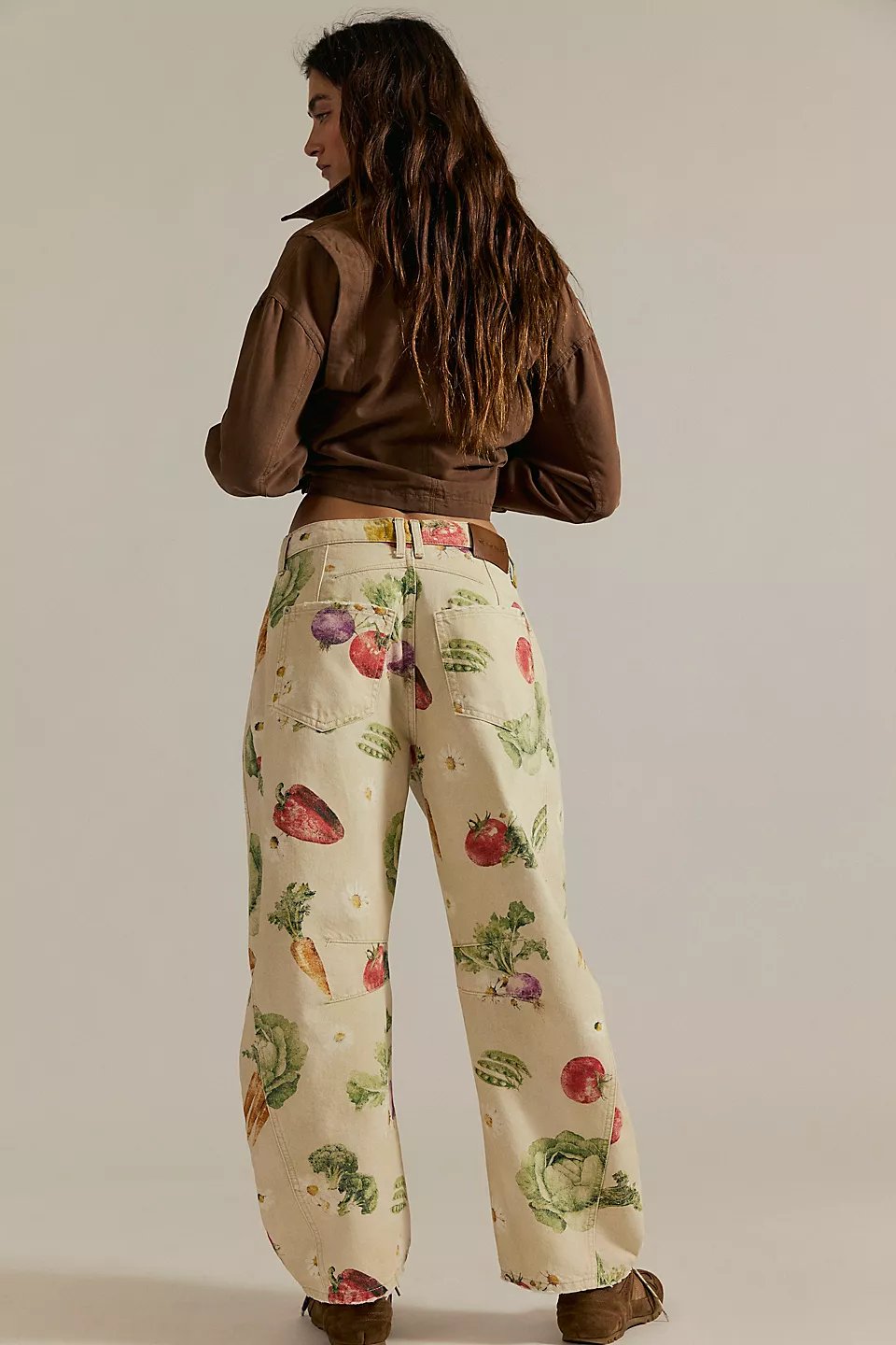 Versatile Western Cowboy Wide-Leg Jeans: Casual Loose-Fitting Jeans