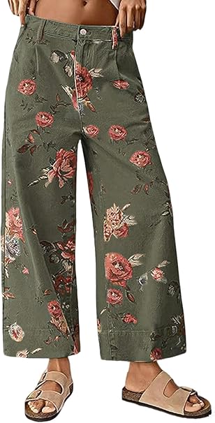 Versatile Western Cowboy Wide-Leg Jeans: Casual Loose-Fitting Jeans