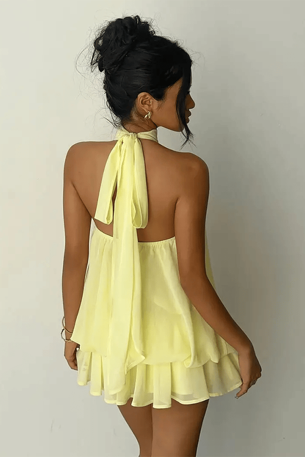 Women's Chiffon Halter Mini Dress(Buy 2 Free Shipping)