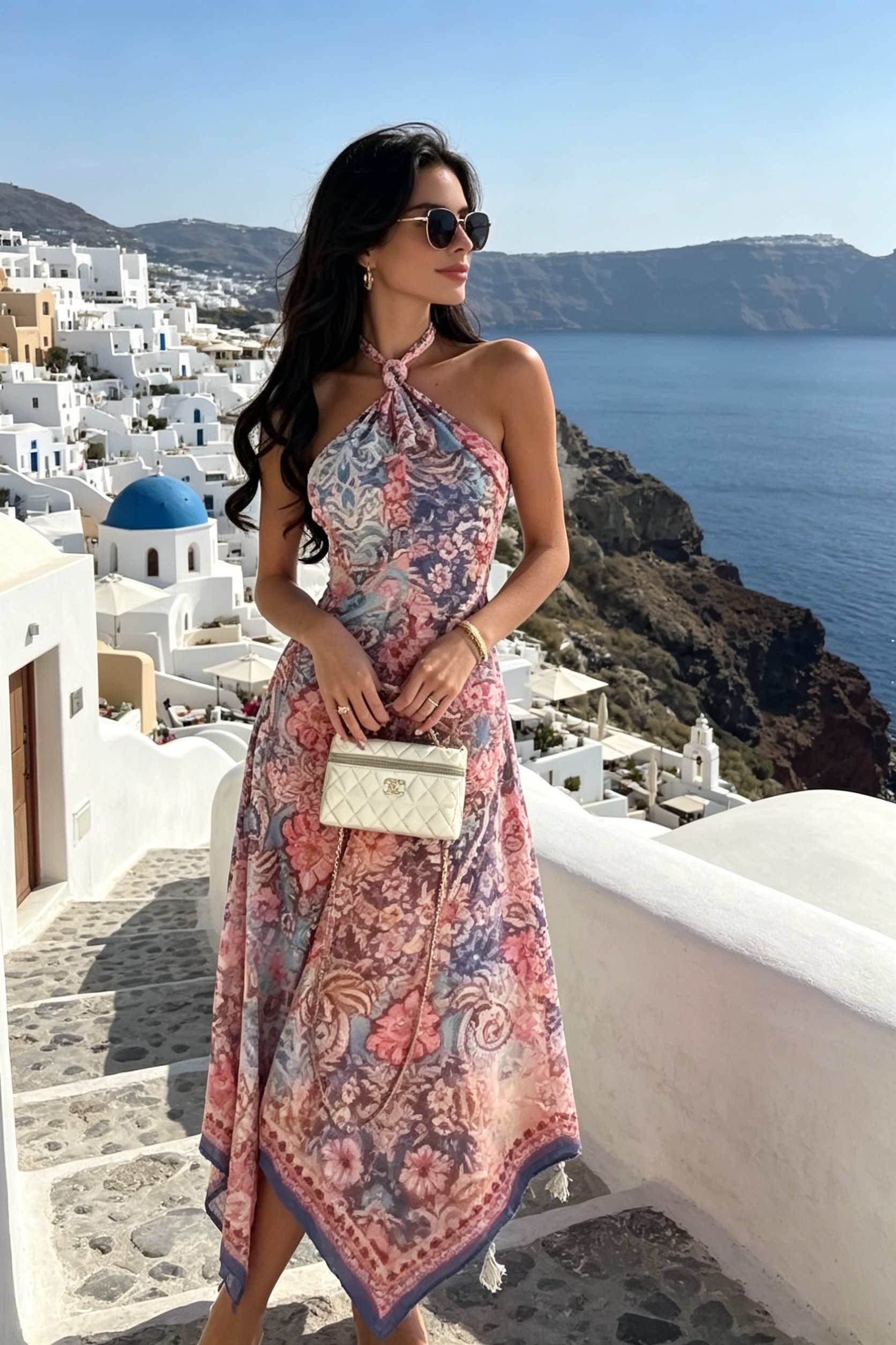 Halter-Neck Printed Maxi Dress — 2026 New Arrival
