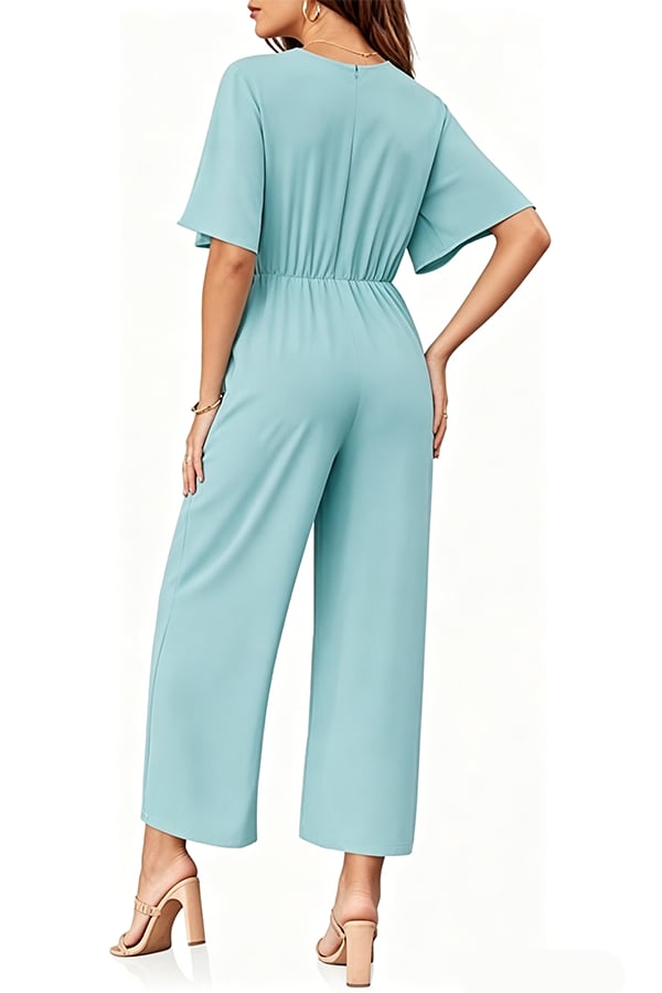 Women's Elegant Wide-Leg V-Neck Jumpsuit(Buy 2 Free Shipping)
