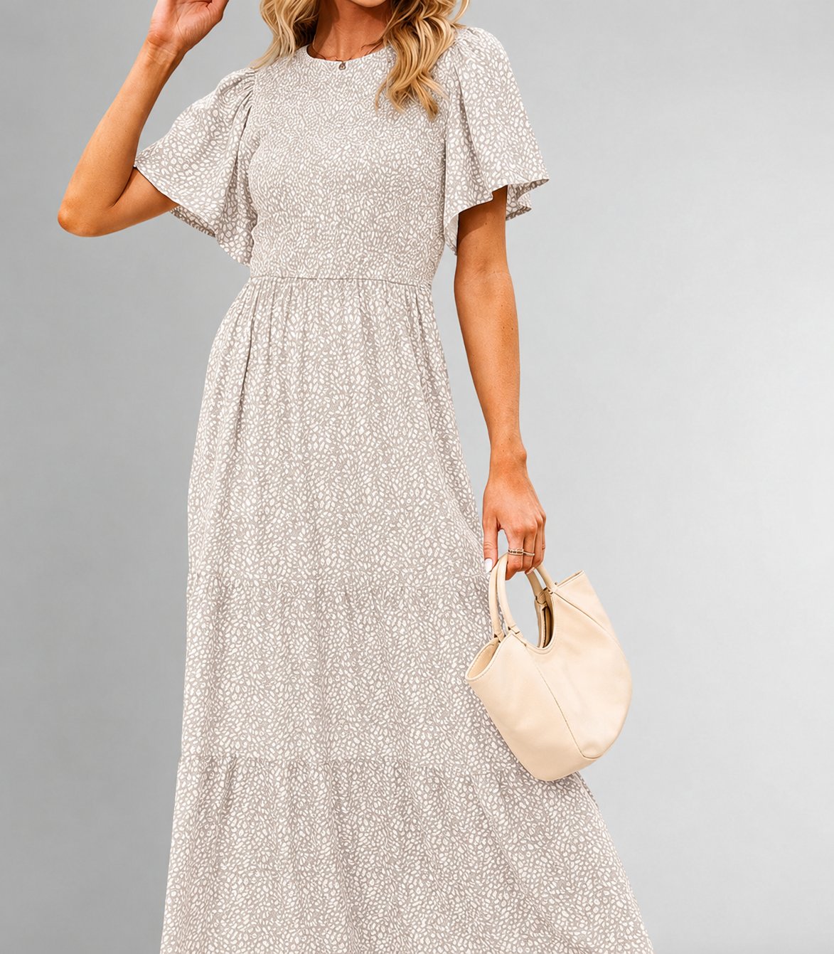Women’s Floral Smocked Maxi Dress