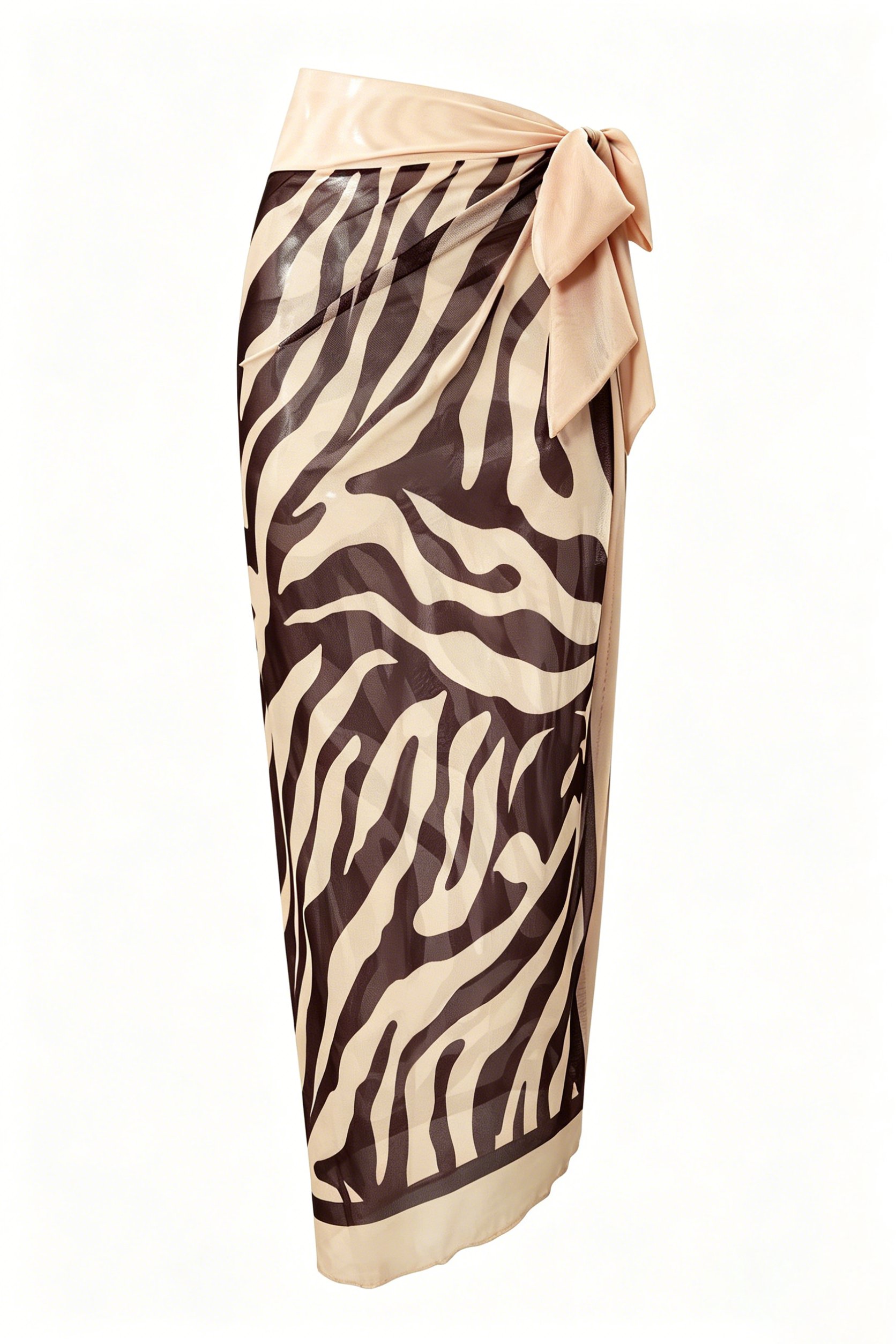 Women's Zebra Print One-Piece Swimsuit & Matching Beach Sarong
