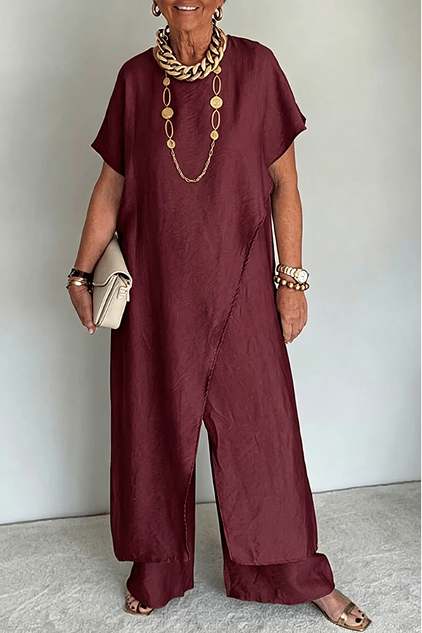 Women’s Asymmetrical Cotton Blend Two-Piece Set(Buy 2 Free Shipping)