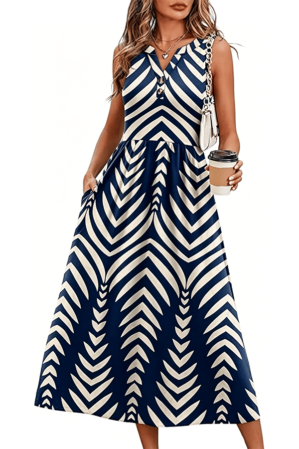 Women's Long Summer Bohemian Dress — 2026 Trendy Beach Dress (With Pockets)