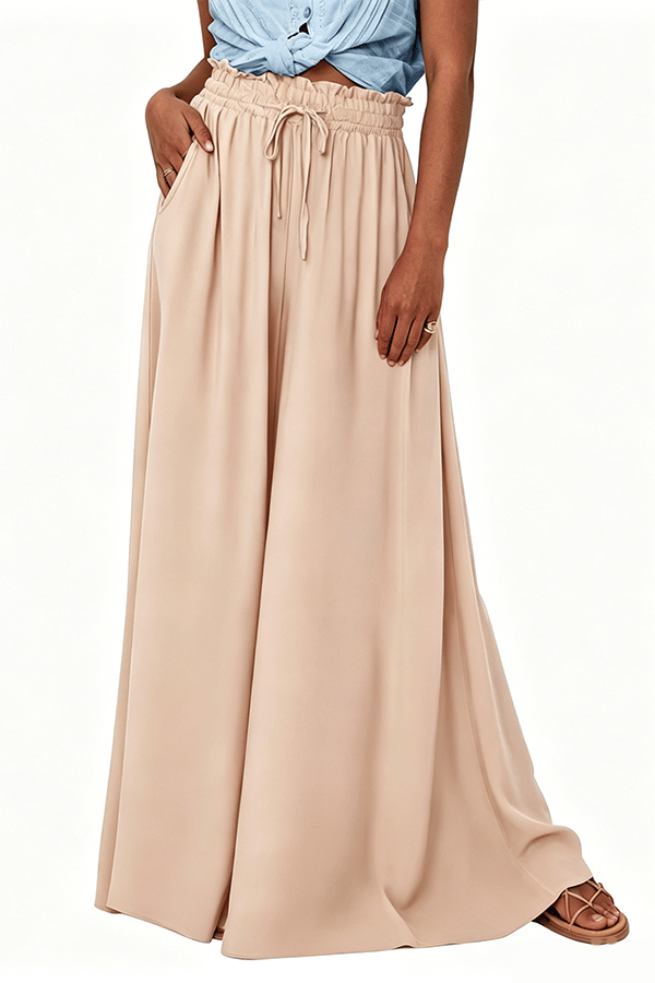 Women's High-Waisted Casual Pants – 2026 Beach-Style Stretchy Wide-Leg Trousers(Buy 2 Free Shipping)