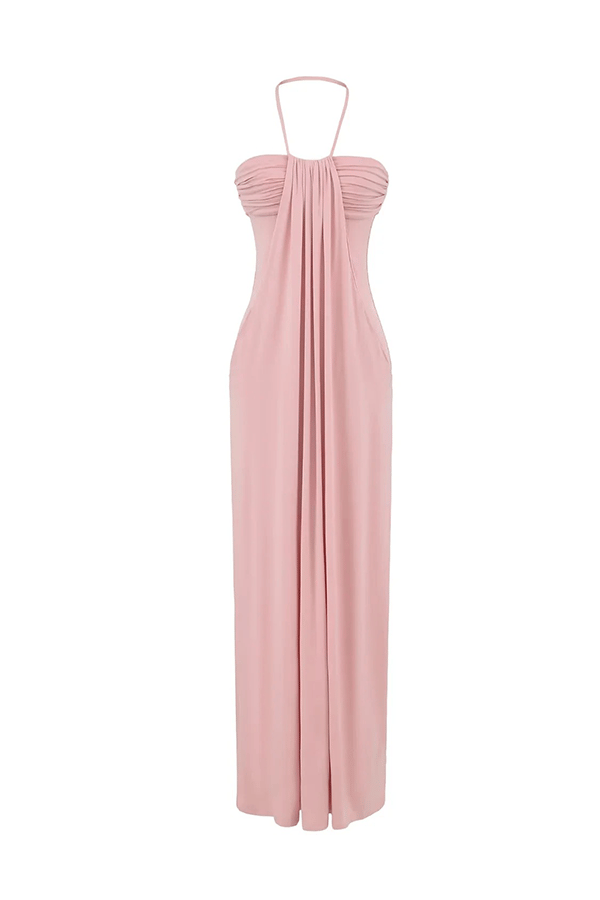 Backless Pleated Sleeveless Long Dress(Buy 2 Free Shipping)