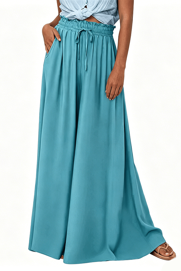 Women's High-Waisted Casual Pants – 2026 Beach-Style Stretchy Wide-Leg Trousers(Buy 2 Free Shipping)
