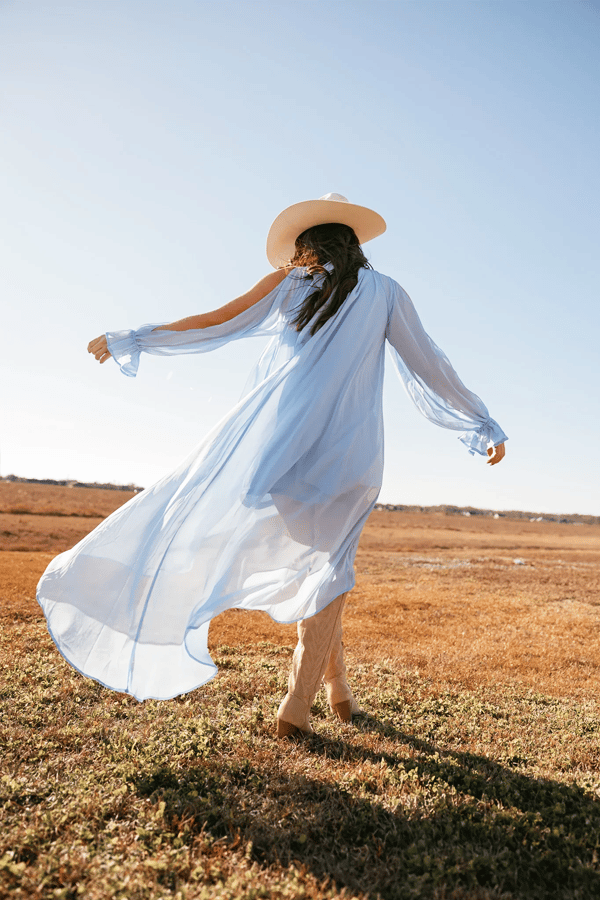 Women’s High-Neck Irregular Chiffon Long Dress