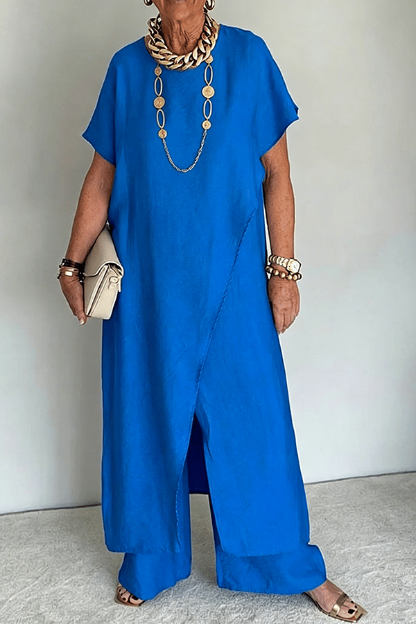 Women’s Asymmetrical Cotton Blend Two-Piece Set(Buy 2 Free Shipping)