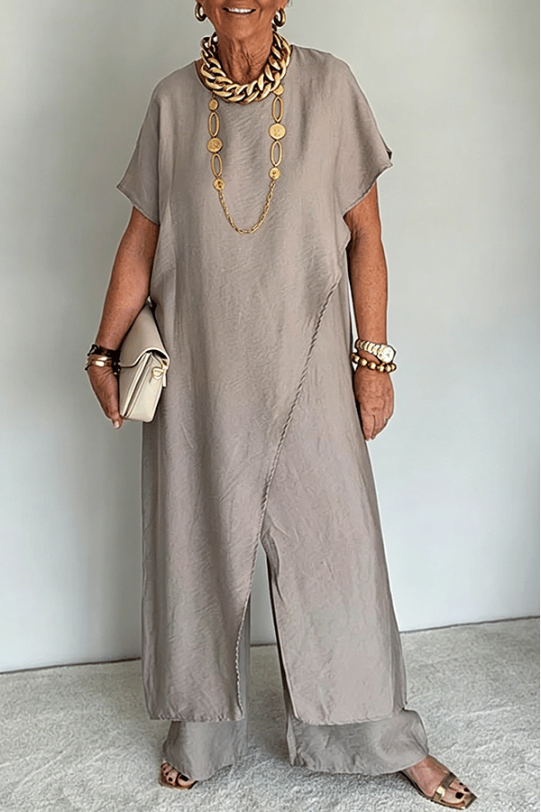 Women’s Asymmetrical Cotton Blend Two-Piece Set(Buy 2 Free Shipping)