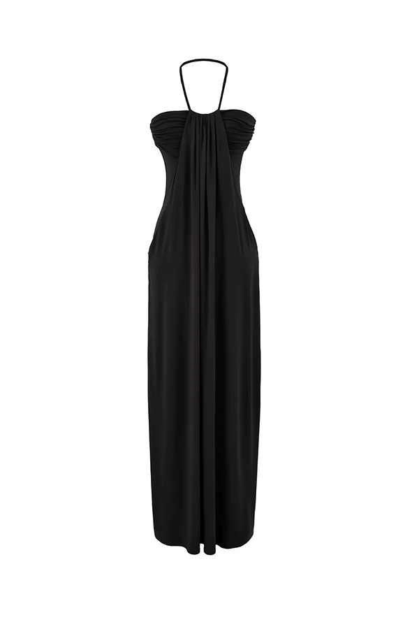 Backless Pleated Sleeveless Long Dress(Buy 2 Free Shipping)