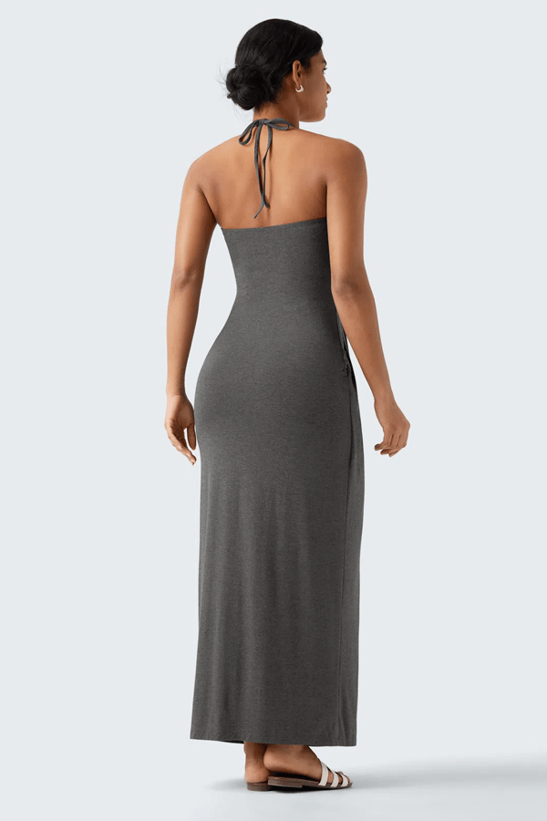 Backless Pleated Sleeveless Long Dress(Buy 2 Free Shipping)
