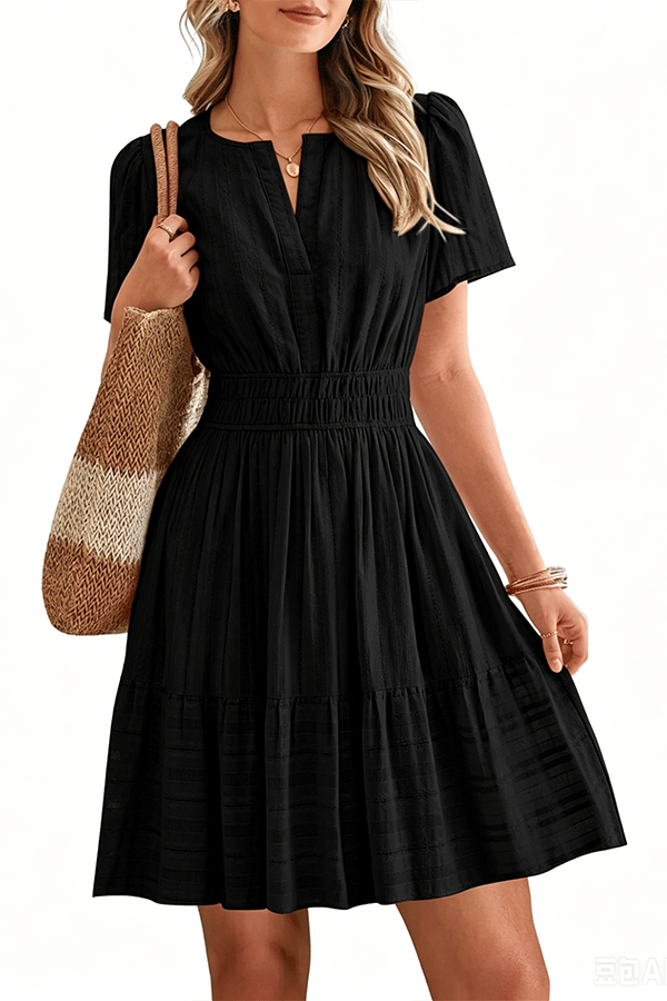 Women's Boho V-Neck Mini Dress(Buy 2 Free Shipping)