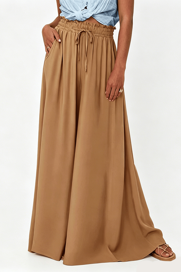 Women's High-Waisted Casual Pants – 2026 Beach-Style Stretchy Wide-Leg Trousers(Buy 2 Free Shipping)