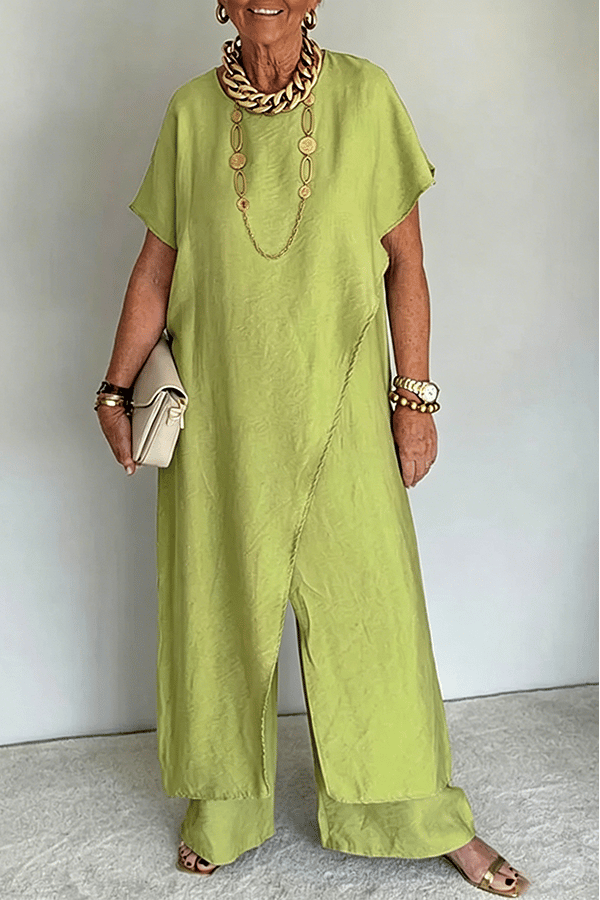 Women’s Asymmetrical Cotton Blend Two-Piece Set(Buy 2 Free Shipping)