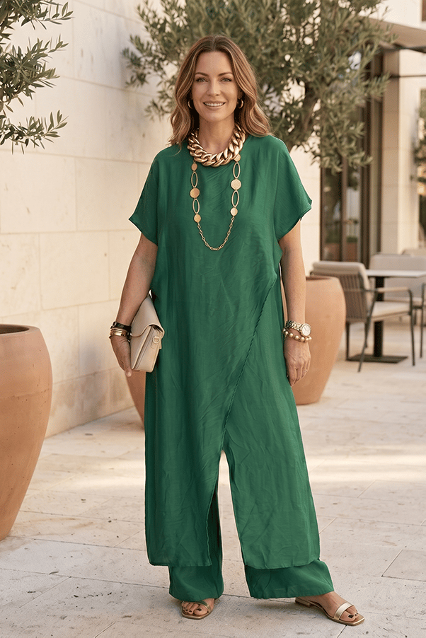 Women’s Asymmetrical Cotton Blend Two-Piece Set(Buy 2 Free Shipping)