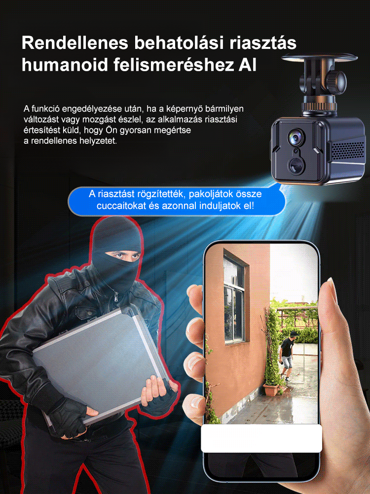 Vezeték Nélküli 4G Biztonsági Kamera Kültérre | 50% Kedvezmény + Utánvét