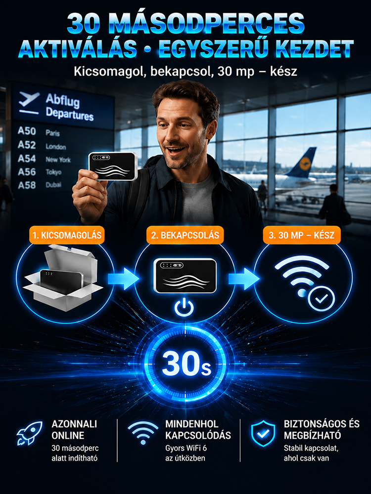 【80% Akció】🌍Stabil Internet Bárhol, Több Eszközhöz– Búcsú a Roamingtól, Egész Napos Üzemidő