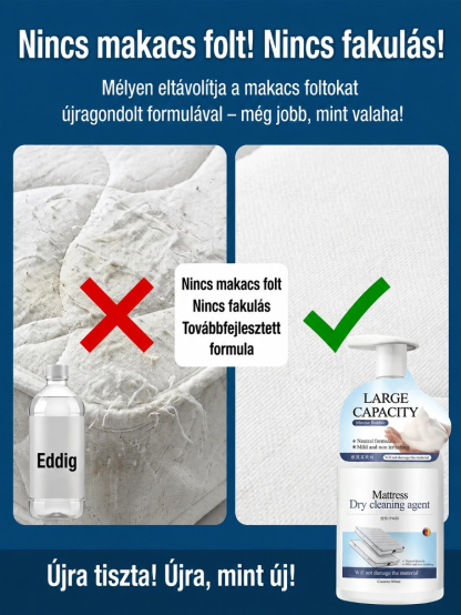 Professzionális Mélytisztító Matrac Spray – Súrolás, Öblítés és Szárítás Nélkül, Egy Törléssel (50% Akció + Utánvét)