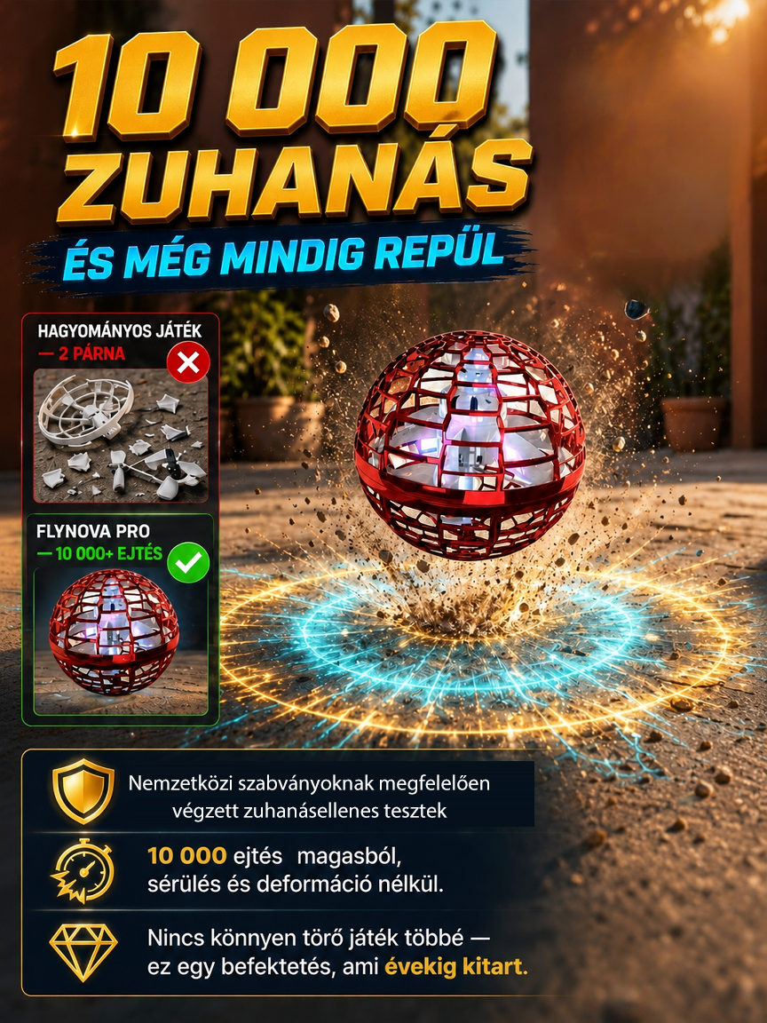 LED-es Varázslabda🛸360° Védelem, Automatikus Visszatérés