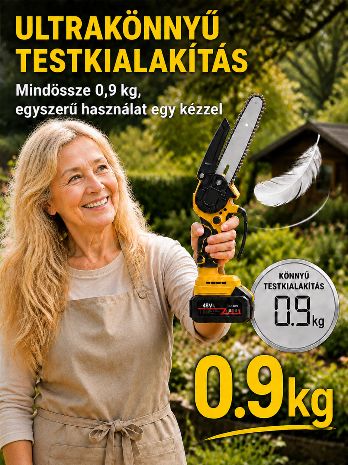 【 -80% Akció 】6" Hordozható Akkus Láncfűrész(Akkumulátorral + Koffer)- Utánvétes Fizetés