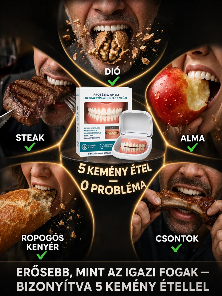 ✨Prémium Ideiglenes Fogpótló Készlet – Azonnali & Fájdalommentes Tökéletes Mosoly Otthon (Utánvéttel)
