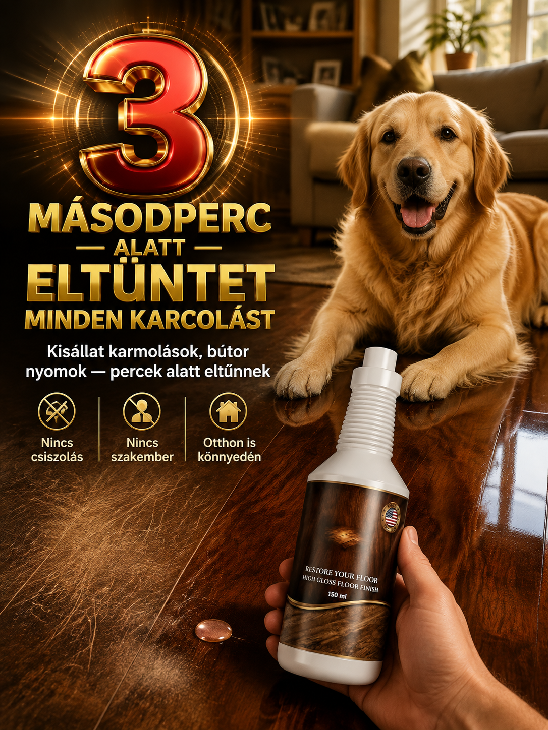 【50% OFF】Azonnali Padló Felújító és Csúszásmentesítő-3 Másodperc Alatt