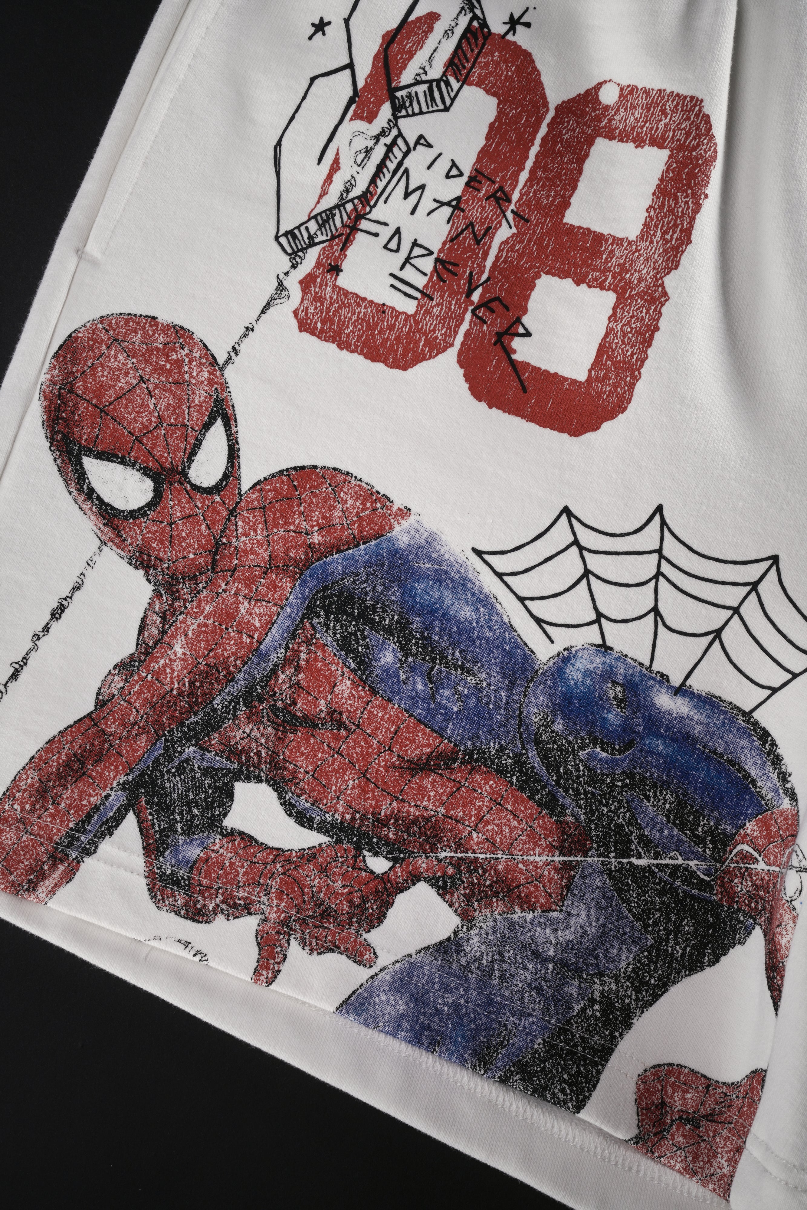 Team Spidey Thorns Baggy Shorts in Butter