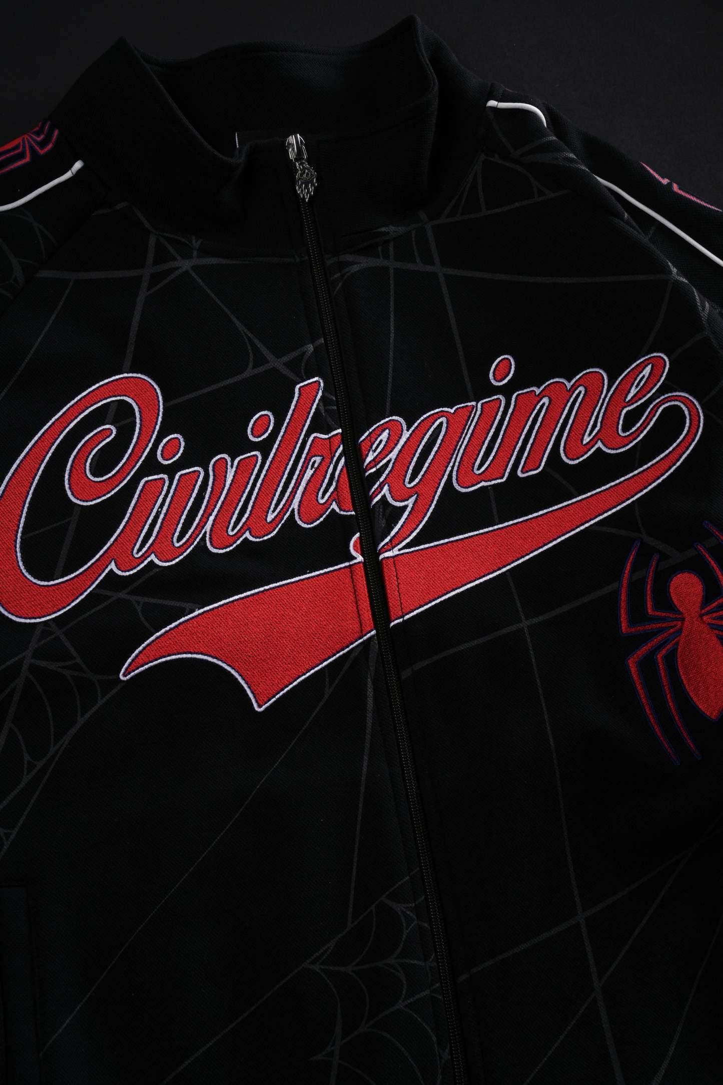 Spider Chaos Civil Track Jacket in Black