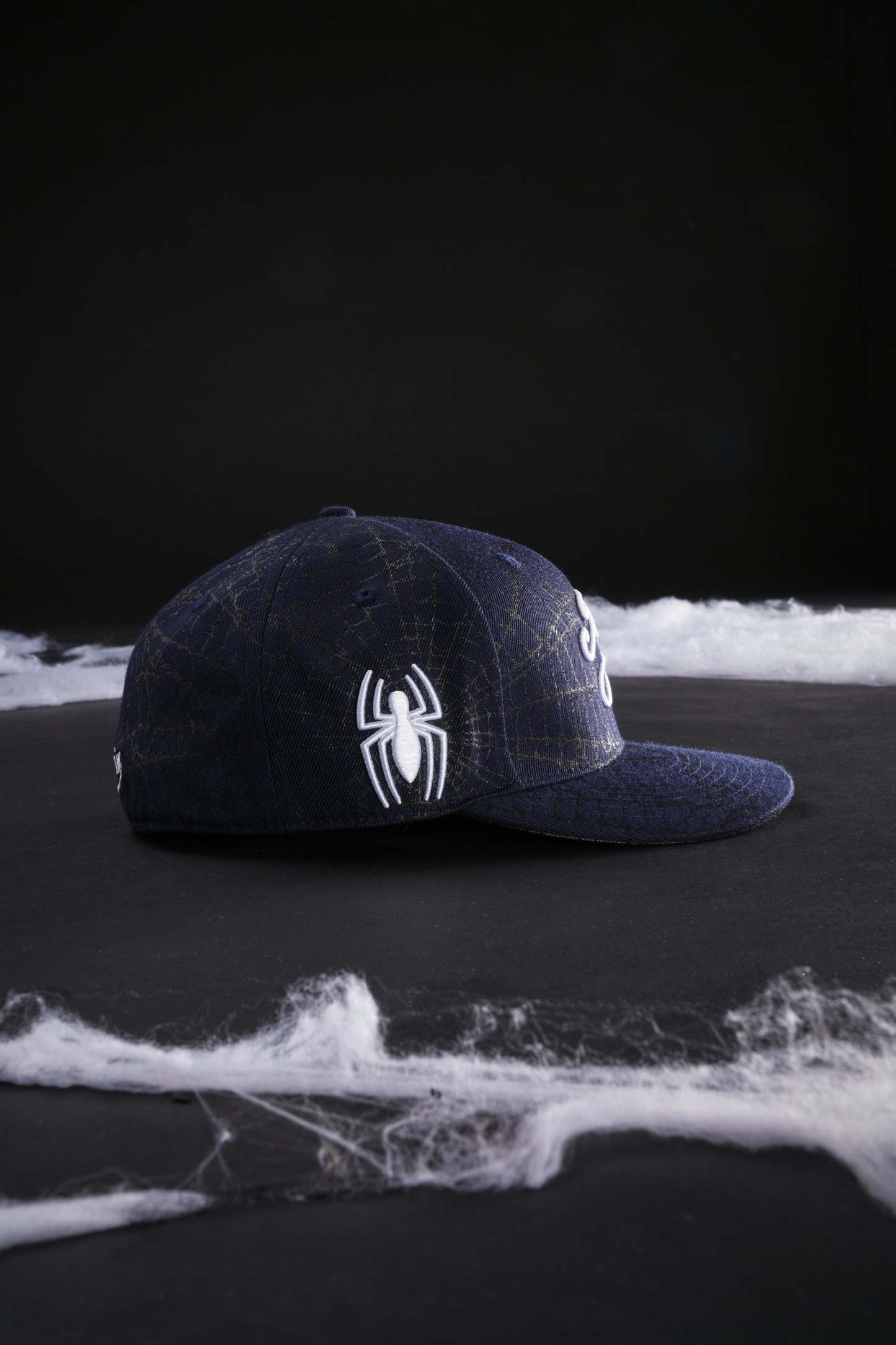 New York Webs Fitted Hat in Navy Blue