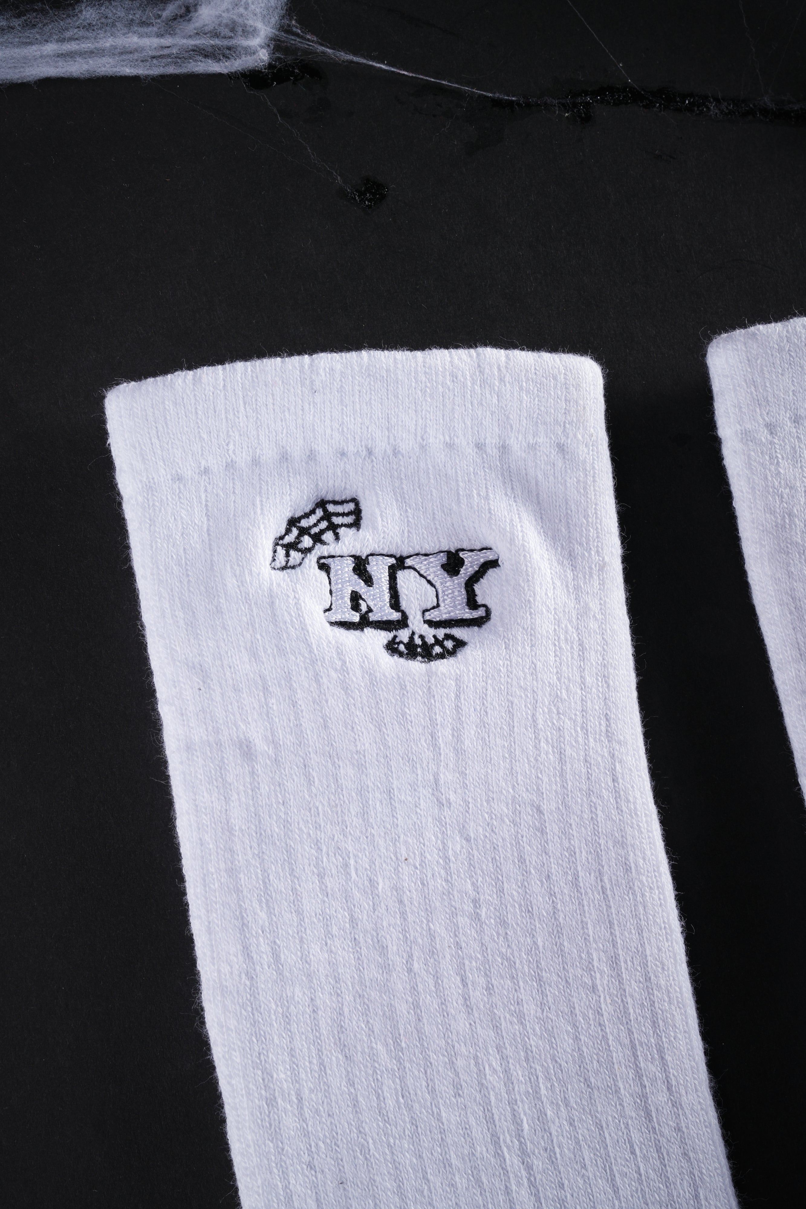NY Tag Socks in White