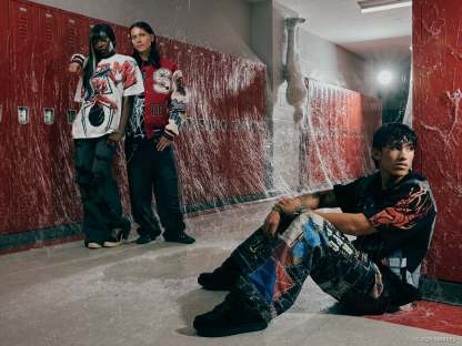 Krust Through Raw Baggy Pants in All Over Print