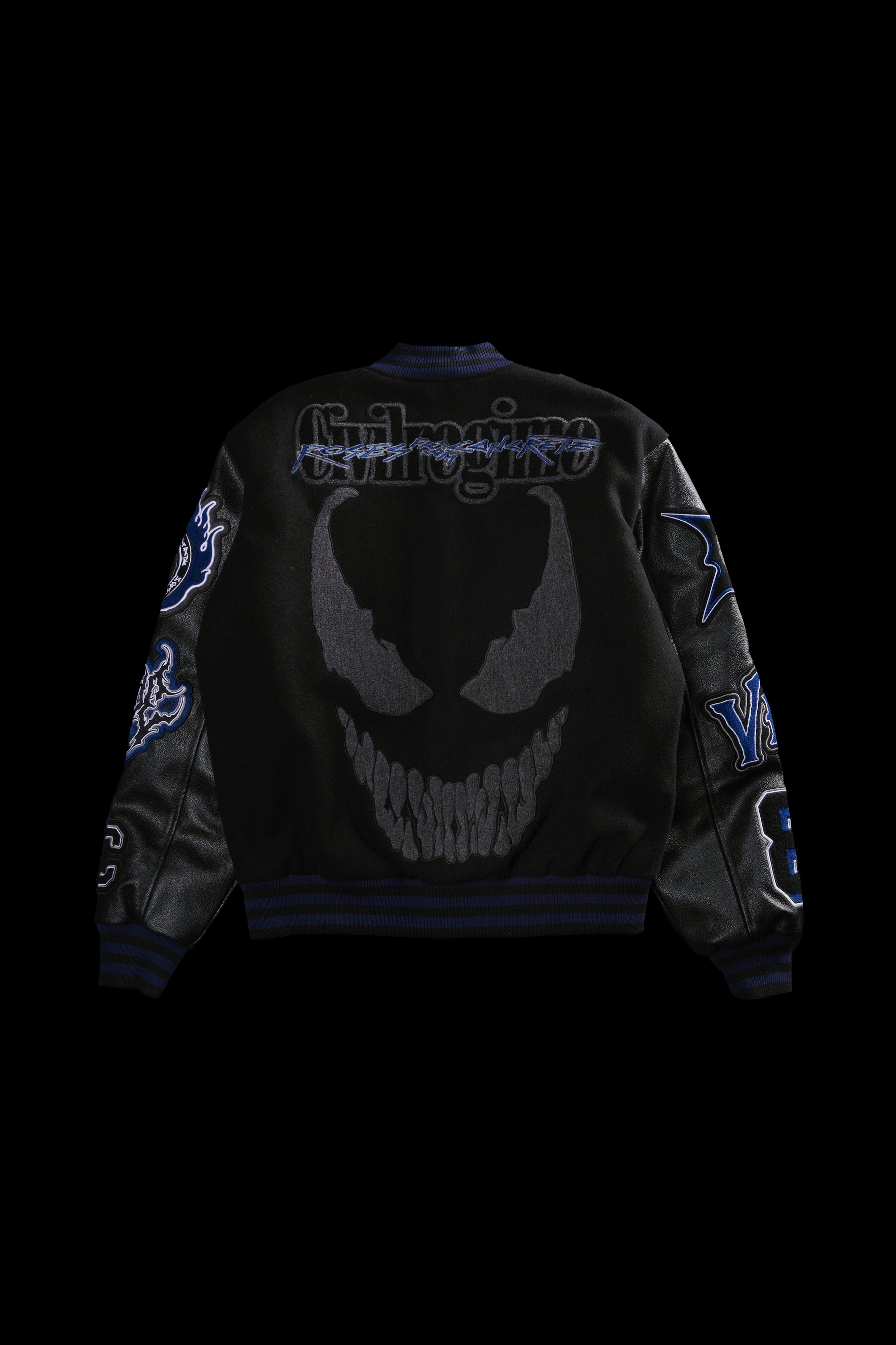 We Are Chaos Letterman Jacket in Black