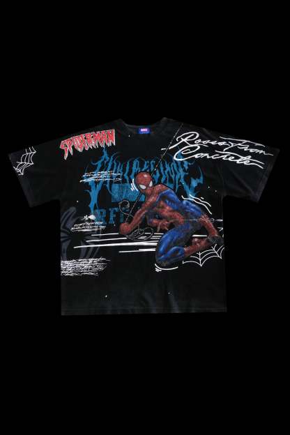 Team Spidey American Classic Oversized Tee in Vintage Black