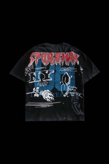Team Spidey American Classic Oversized Tee in Vintage Black