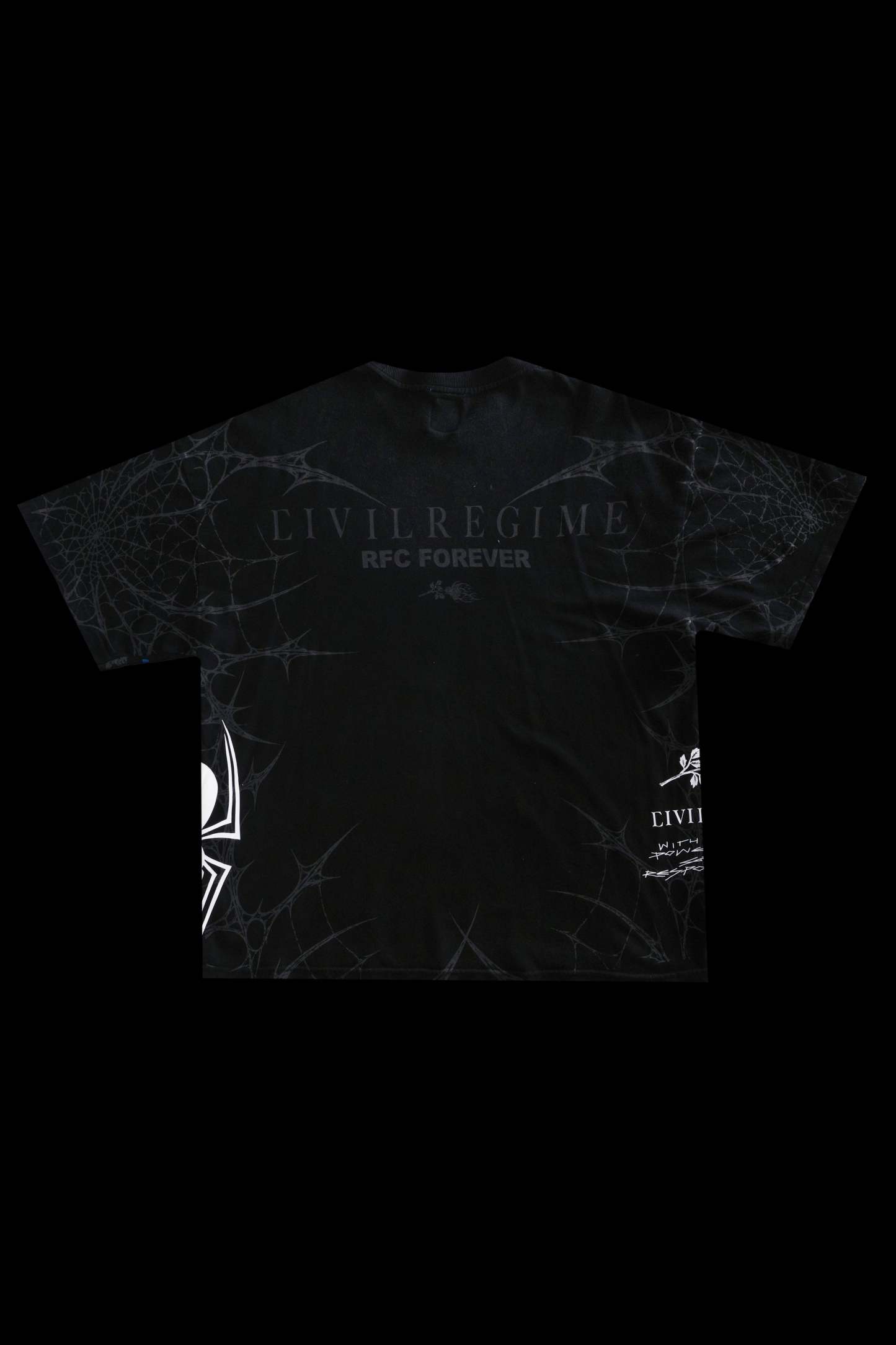 Night Mode American Classic Oversized Tee in Vintage Black