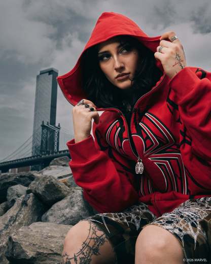 Cage Match Shiesty Zip Up Hoodie in E-Red