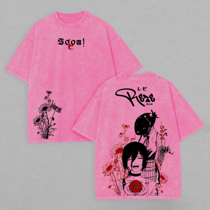 Chainsaw Man Reze Printed Unisex Washed T-Shirt