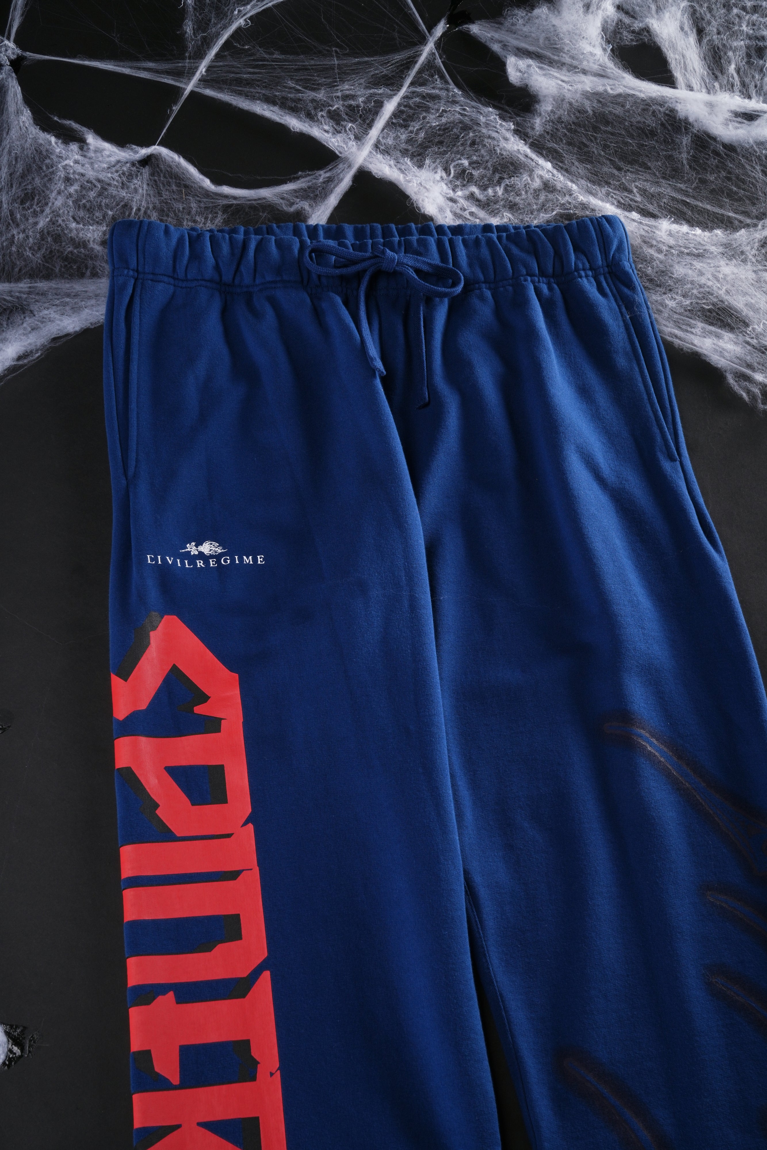 Cage Match Eternal Wide Leg Fleece Pants in Navy
