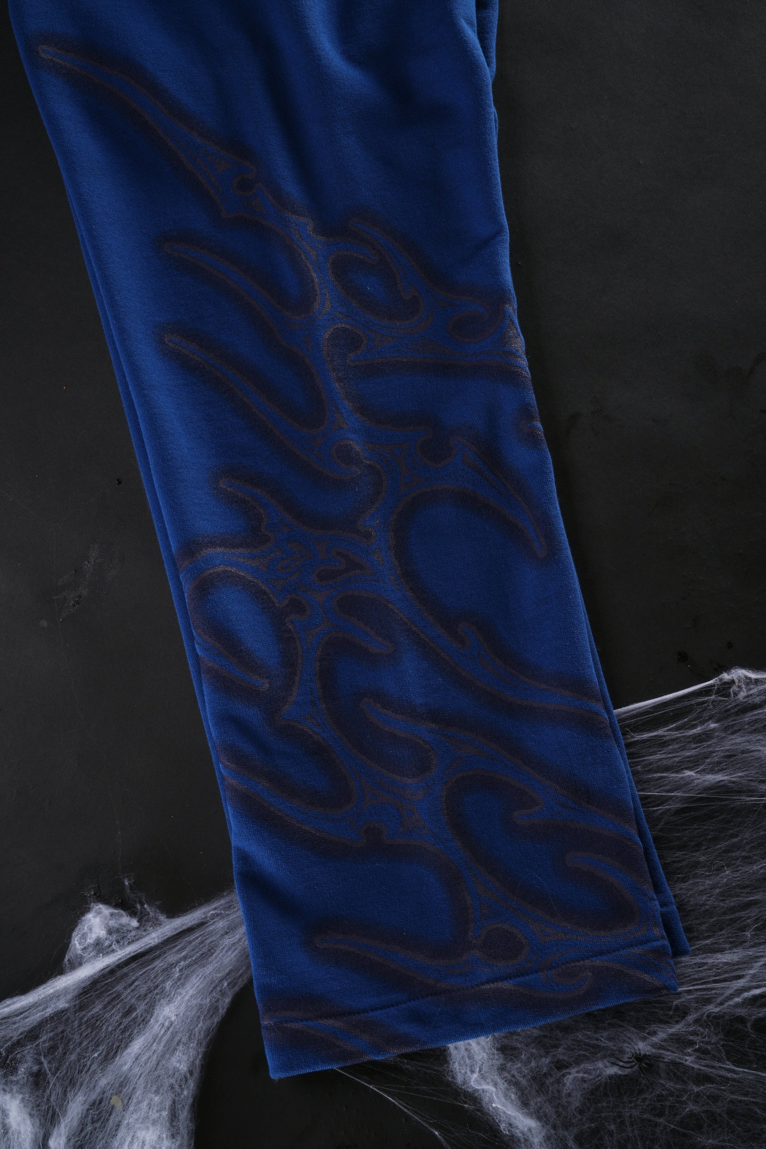 Cage Match Eternal Wide Leg Fleece Pants in Navy
