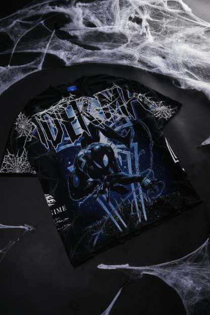 Night Mode American Classic Oversized Tee in Vintage Black